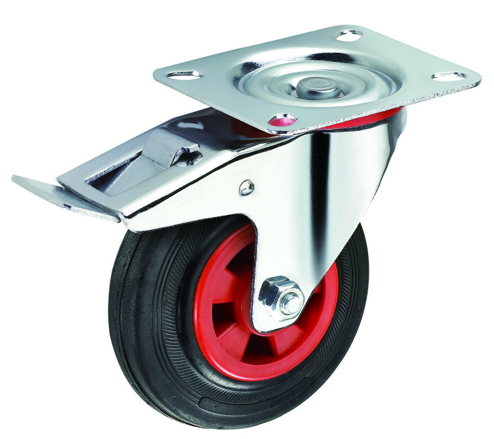 INDUSTRIAL SWIVEL WHEEL WITH BRAKE "STANDART" 047